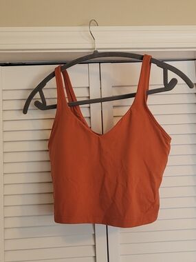 lululemon athletica Orange Align Cropped Tank Top